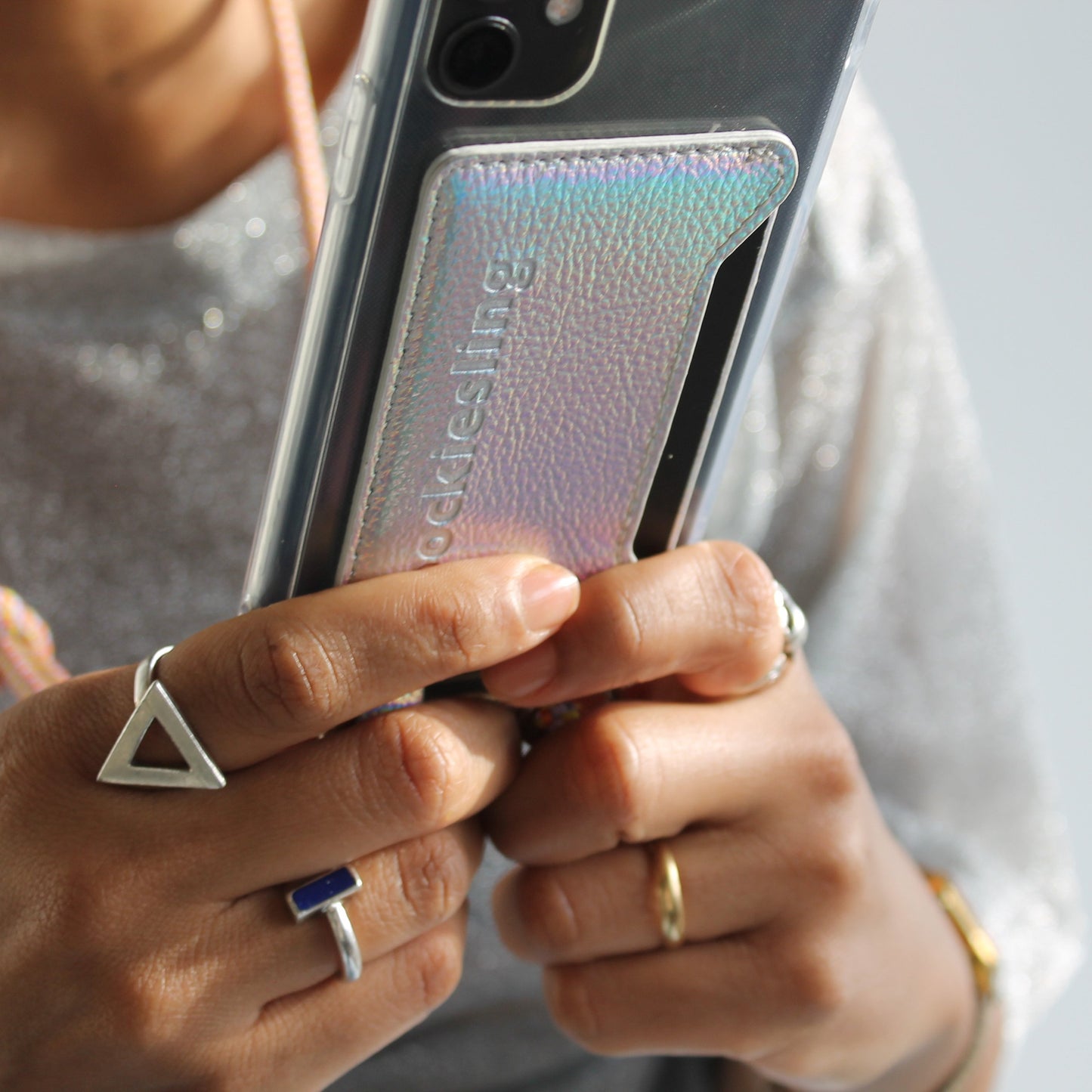 TELEFOONKOORD HOLOGRAFISCH - GROEN